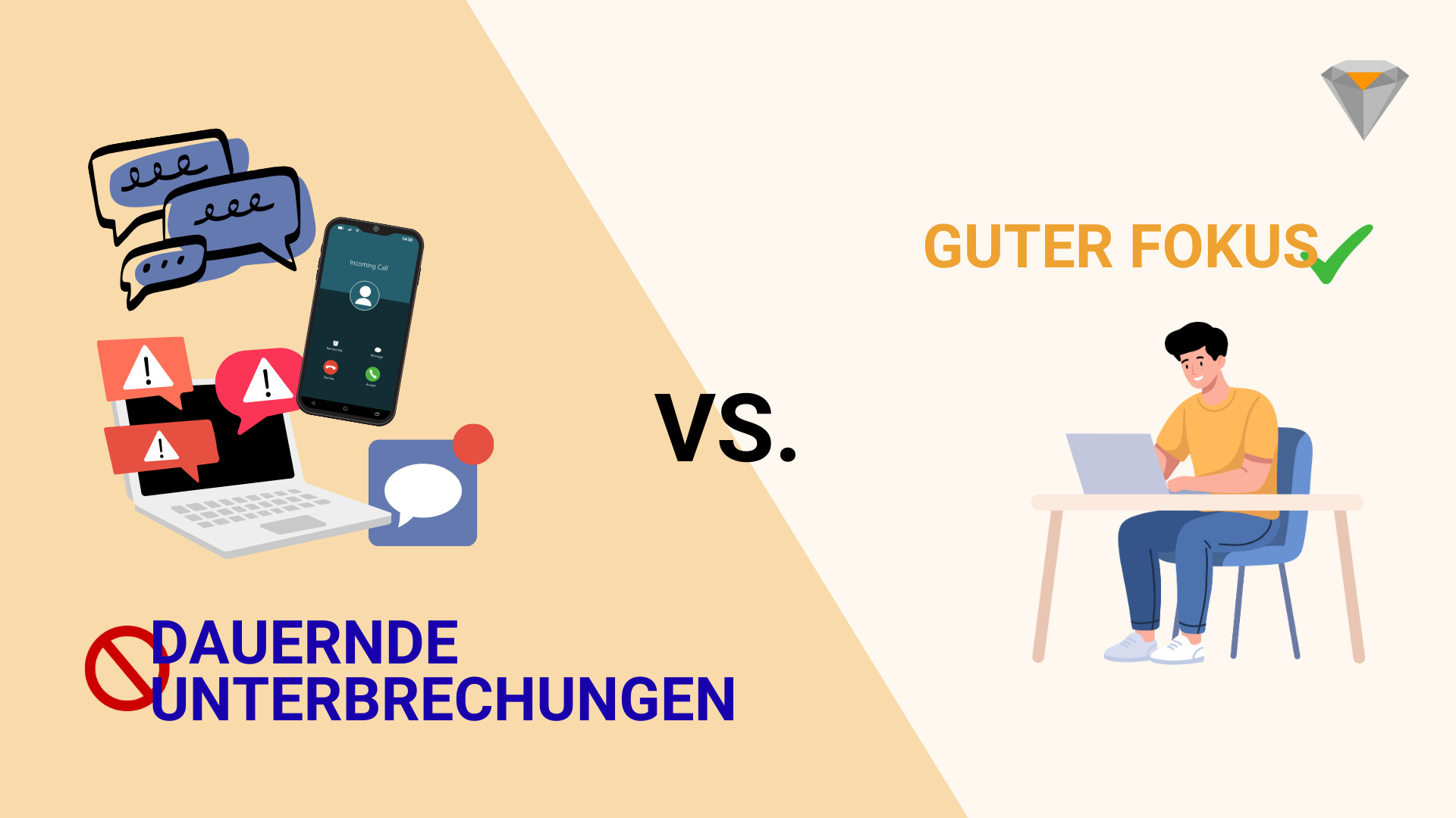 Arbeitsunterbrechungen-Website-Banner